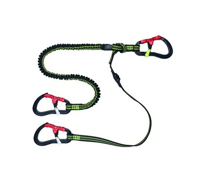 Wichard Proline Tether - Elastic Webbing 2M + 1M Fixed Line, 3 Hooks, Overload Indicator (7039)