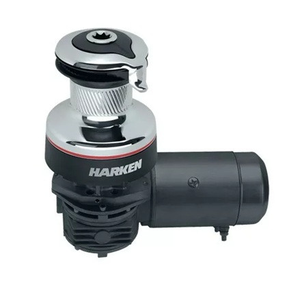 Harken Radial 2 Speed Electric ST Chrome Winch Horizontal 12 Volt #46 (46.2STEC12H)