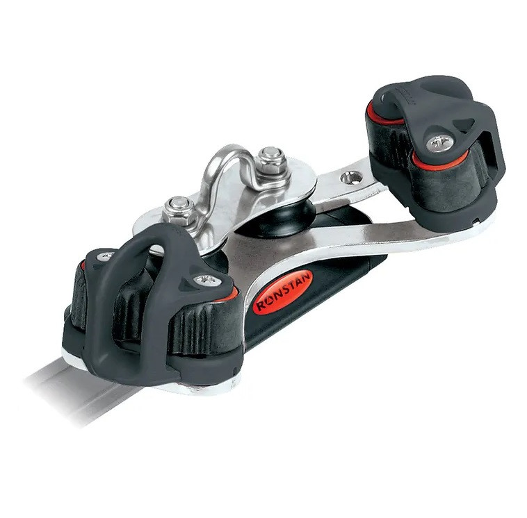 Ronstan Series 19 Traveller Car, 85mm, 2 or 4 Control Sheaves, 2 Cleats (RC11920-21) 