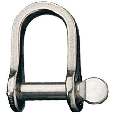 Ronstan Standard Dee Shackle, Coined Pin Head
Part Numbers RF616, RF617 
*Indicative product image. Actual product may differ slightly from that shown.