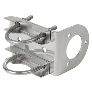 L Bracket mount with U bolt hardware for donor antenna mount to J-bar