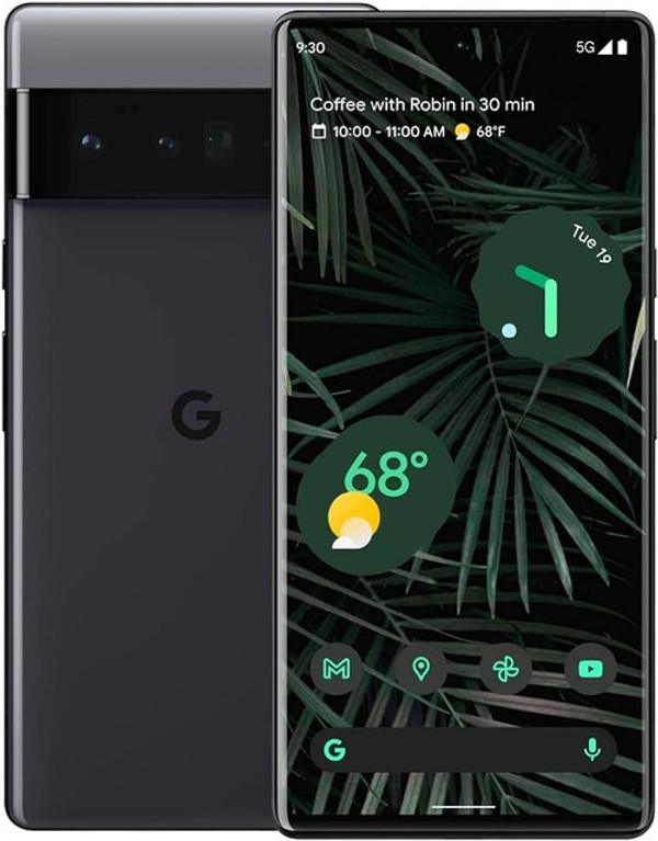 Google Pixel 6 Pro- DS- Stormy Black 128GB Unlocked (Renewed),