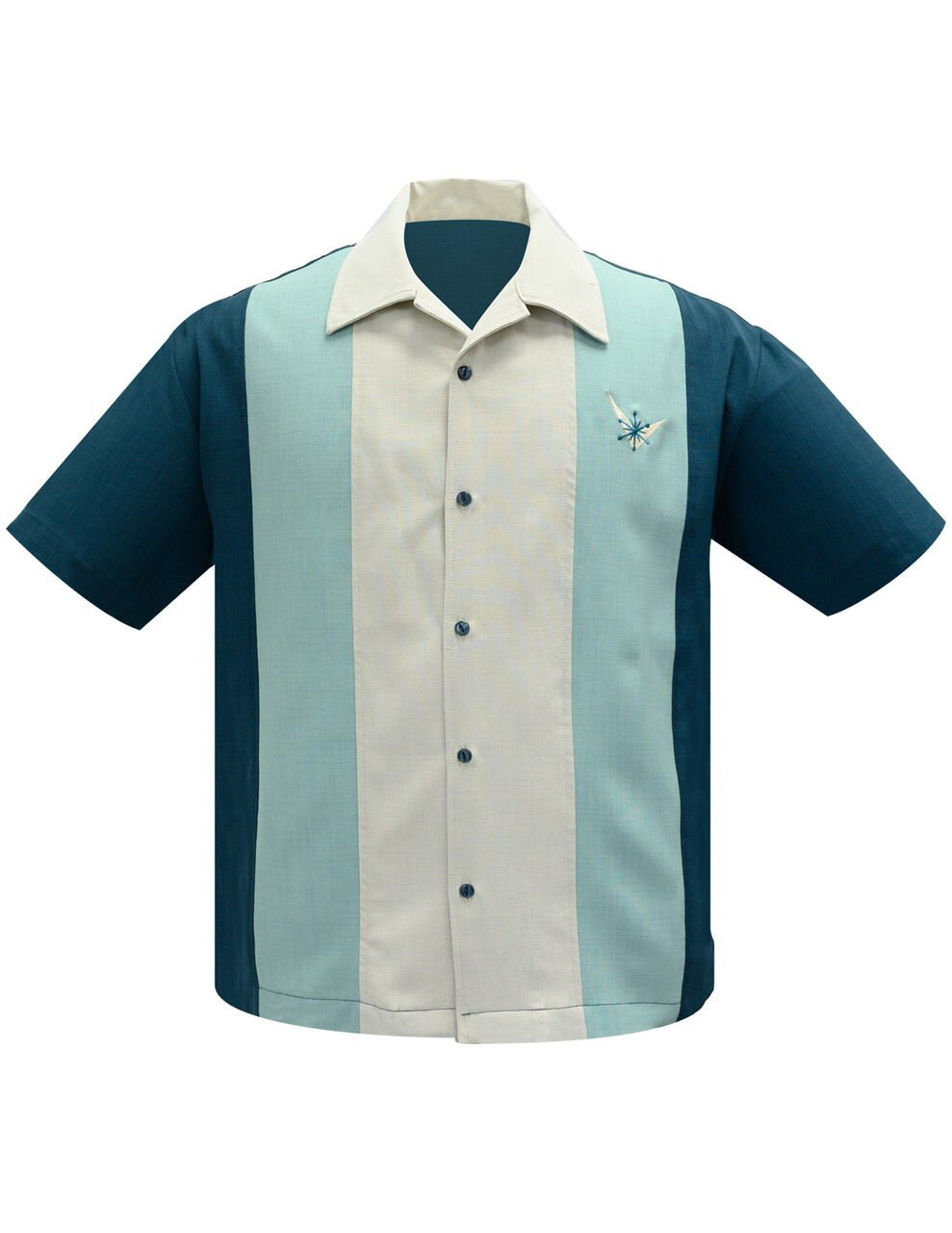 Steady Atomic Star Panel Shirt - Teal 