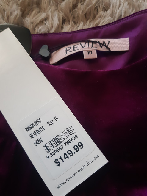 REVIEW velvet skirt