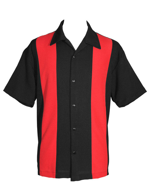 Steady Custom Poplin Shirt - Black/Red