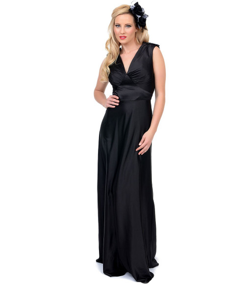 Unique Vintage Harlow Gown - Black