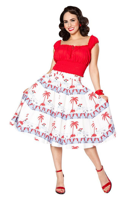 Bettie Page Sea Breeze Skirt - By The Bay