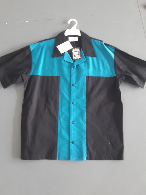 Lennys Mens Shirt - Teal Panel