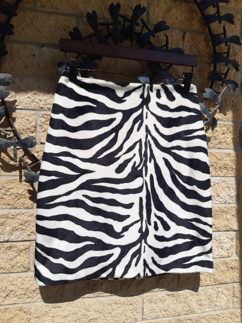 Y2K Zebra print skirt