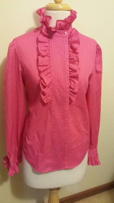 Vintage ruffle front shirt