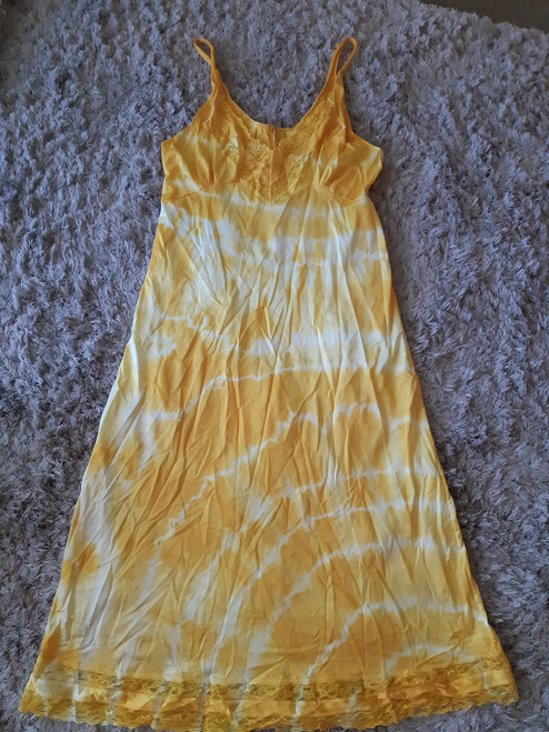 Vintage Lingerie - Yellow tie-dye nightie