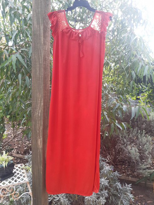 Vintage Lingerie - red long nightie