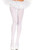 Music Legs Opaque Ribbed Design Pantyhose - White