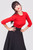 Tatyana Pullover 3/4 Sleeve - Red