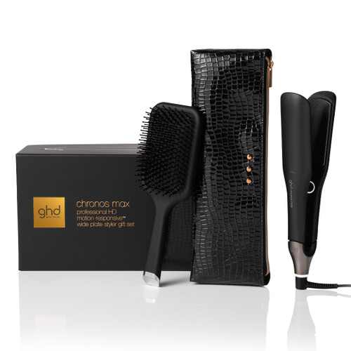 ghd Chronos Max Best Wide Plate Hair Straightener Christmas Gift Set in Black