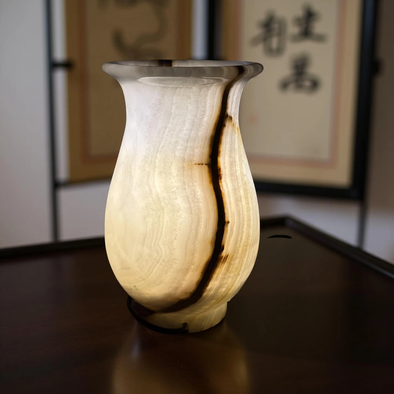 Marble Island Unique Onyx Lamp - MoonGlow – view 12