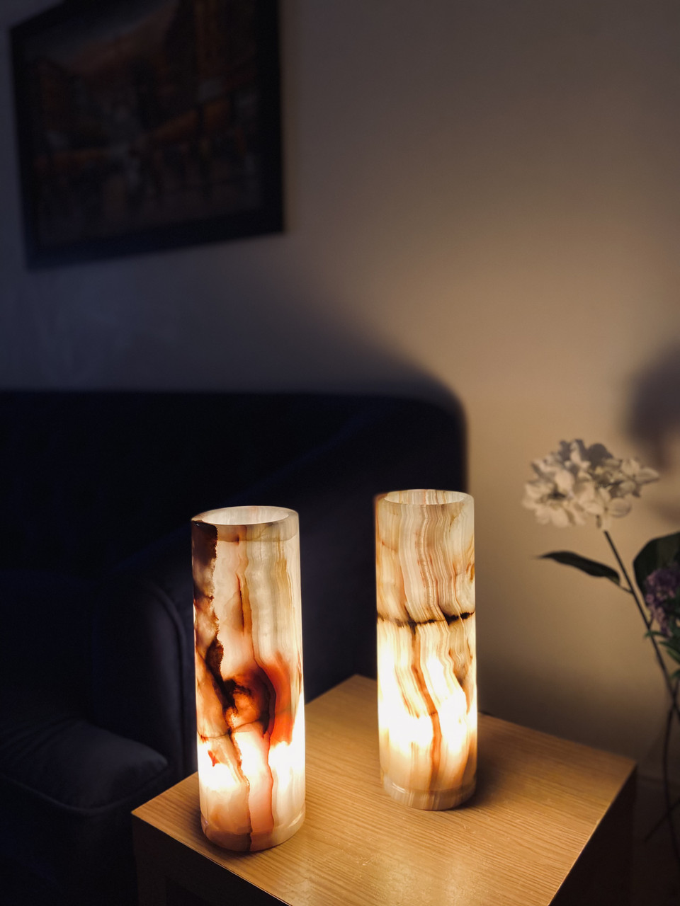 Marble Island Exquisite Onyx Lamp Handcrafted - NightGlow – view 6