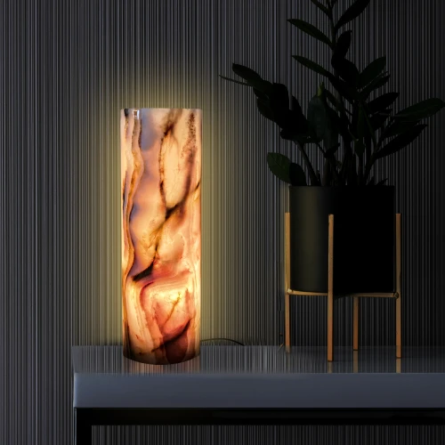 Marble Island Exquisite Onyx Lamp Handcrafted - NightGlow