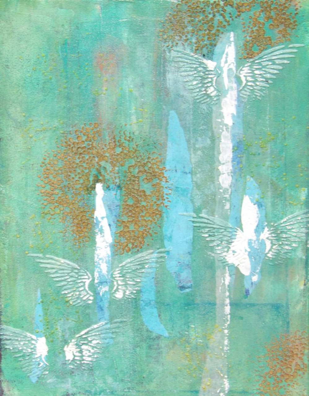 Angels Violaart -mix media on canvas