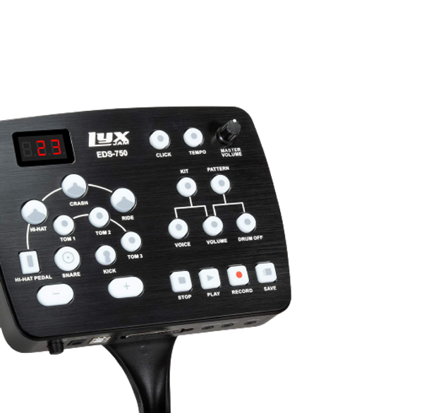 LyxJam 7-Piece Electronic Drum Kit, Professional Drum Set