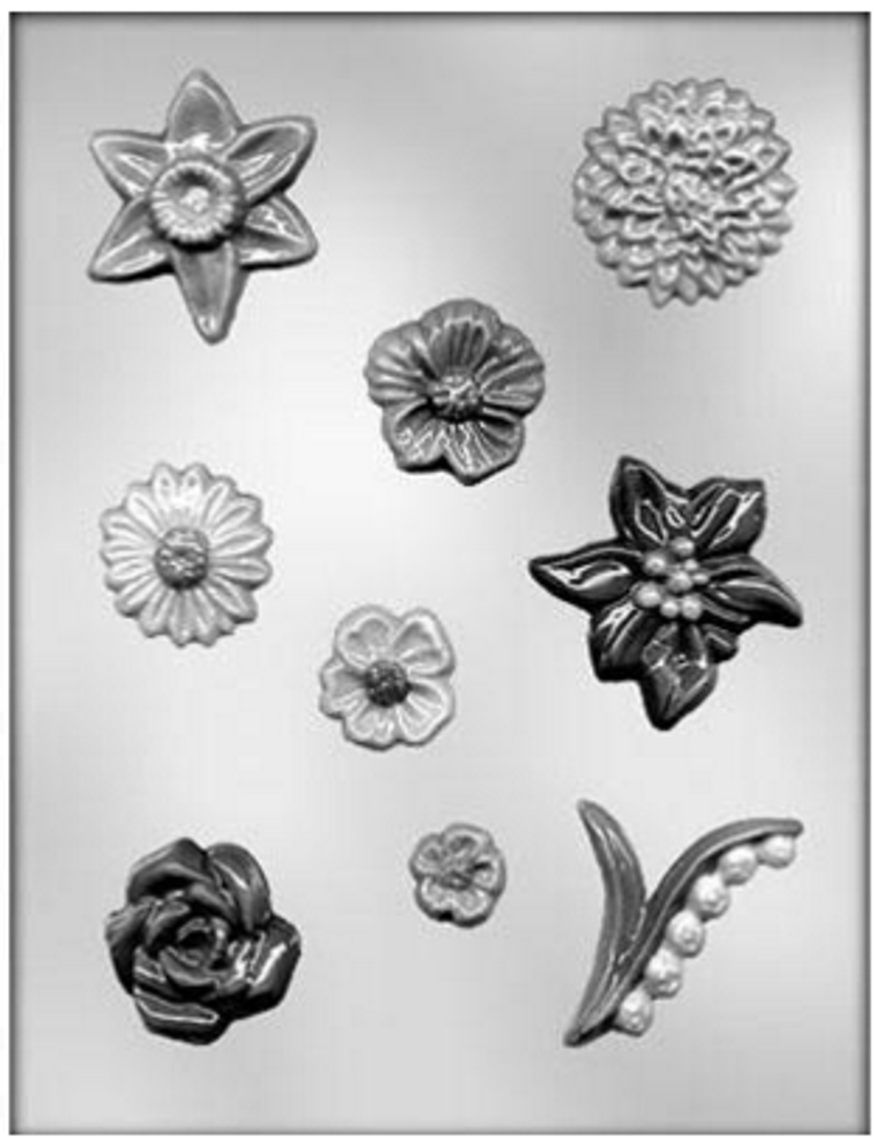 Assorted Flowers Chocolate Mold