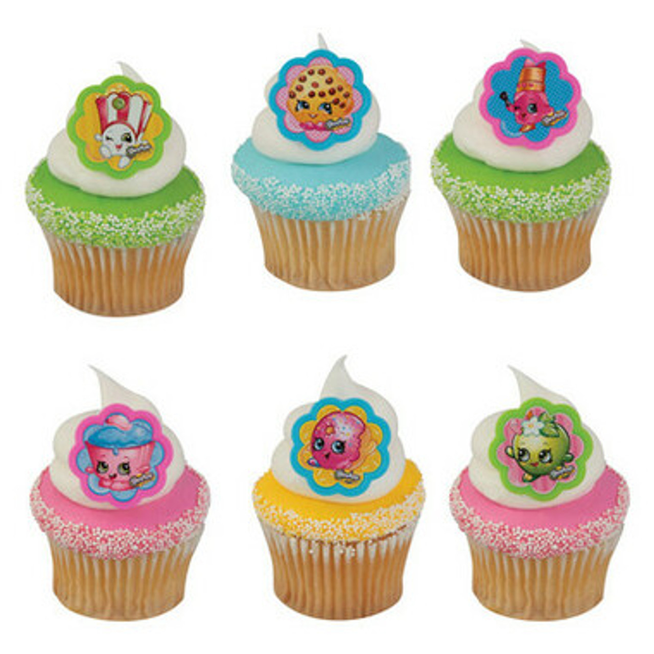 Shopkins Edible Print Premium Cupcake/Cookie Toppers Frosting Sheets 2 –  Edible Toppers & More