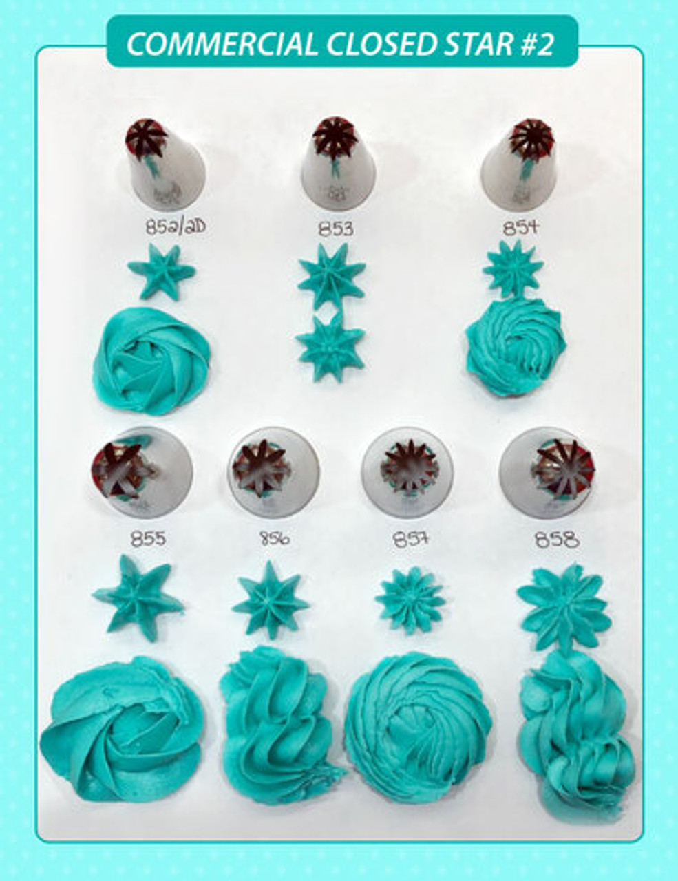 Commercial Closed Star Piping Tips for Cake Decorating