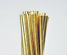 Gold Foil Solid Paper Straws ( 25 pc )*