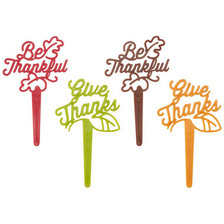Thankful Cake or Cupcake Toppers ( 8 pc )