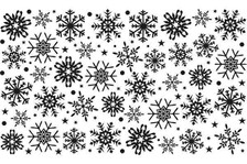 Snowflakes Wooden Rolling Pin