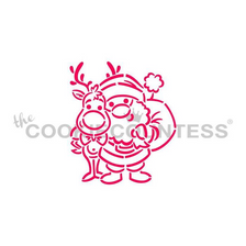 Santa and Rudolph PYO Cookie Stencil