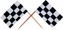 Checkered Racing Flag Cake or Cupcake Topper ( 10pc )