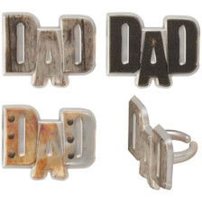 Metals Dad Cake or Cupcake Toppers (6pc)
