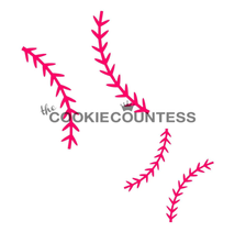 Baseball Stitches Cookie Stencil