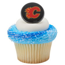 Calgary Flames Cake or Cupcake Toppers (6 pc)