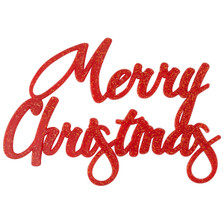Merry Christmas Glitter Layon Topper (1pc)