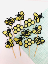 Honey Bee Cupcake Toppers (12pc)