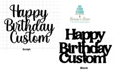 Happy Birthday Name Cake Topper