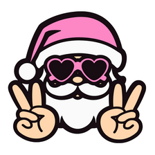 Peace Sign Santa Cutter