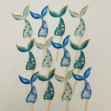 Mermaid Tails Cupcake Toppers (12pc)