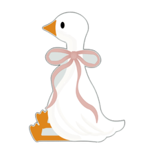 Goose w/ Bow Sitting Cutter