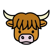 Highland Cow Face Cutter