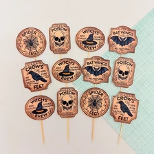 Halloween Apothecary Toppers (12pc)