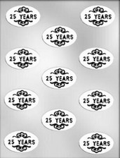 Anniversary 25th Chocolate Mold*