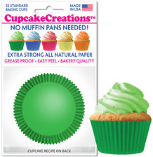 Green Cupcake Liners ( 32 pcs )