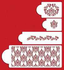 Filigree Damask Cake Stencil Set ( 4 pc )*