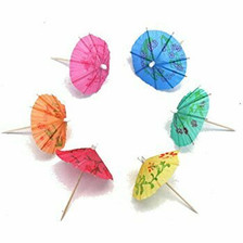 Paper Umbrella Cake or Cupcake Topper ( 12 pc )
