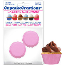 Light Pink Mini Cupcake Liners ( 45 pc )