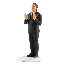 True Romance- Medium Skin Groom Wedding Cake Topper