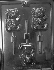 Teddy Bear 3" Chocolate Mold Lolly